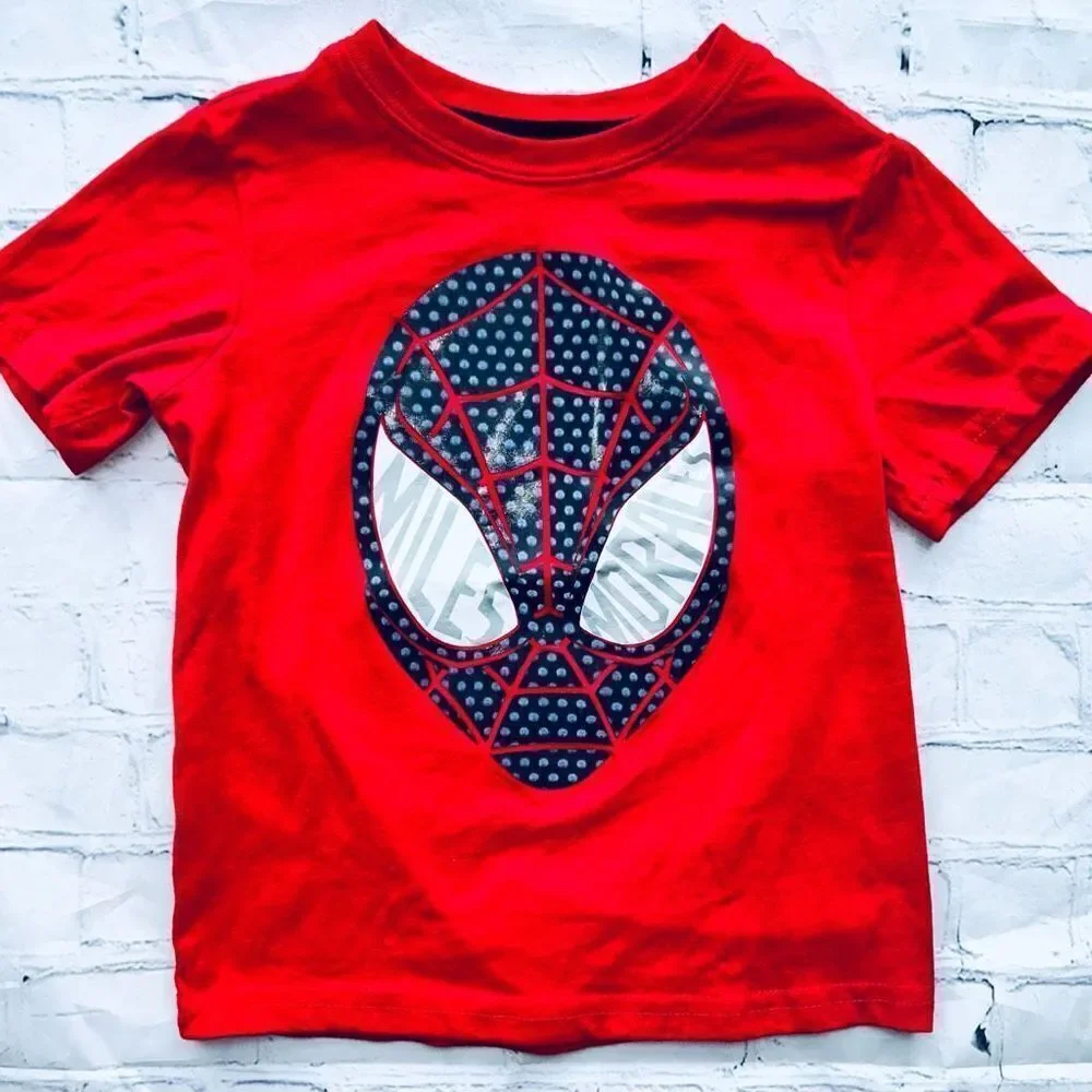 Nwot Boys Size 4 Spider-Man Miles Morales 3D Effect SS TShirt